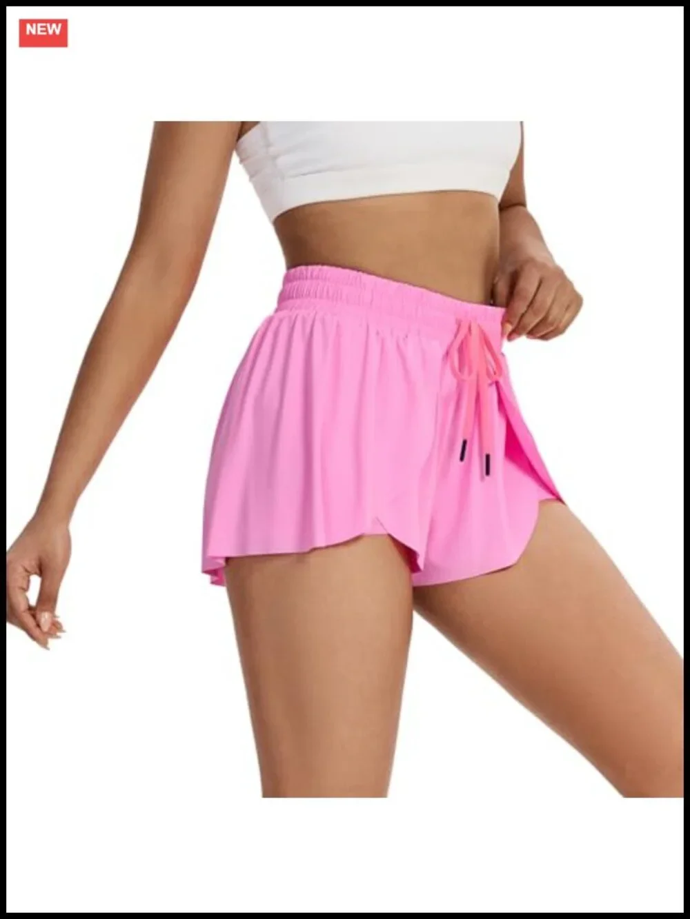 Flowy Running Shorts for Women with Pockets, High Rise 3